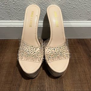 Chase & Chloe clear heels